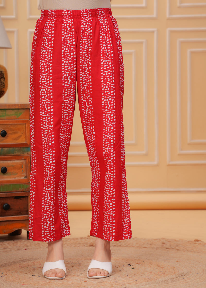 Red Cotton Anarkali Kurta Set – Elegant & Comfortable Ethnic Wear