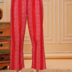 Red Cotton Anarkali Kurta Set – Elegant & Comfortable Ethnic Wear