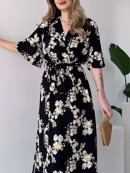 MANOJAVA Women Black Rayon Fit & Flare Dress