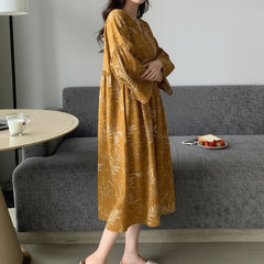 Women yellow Printed Midi Dress side