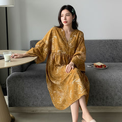 Women yellow Printed Midi Dress Front