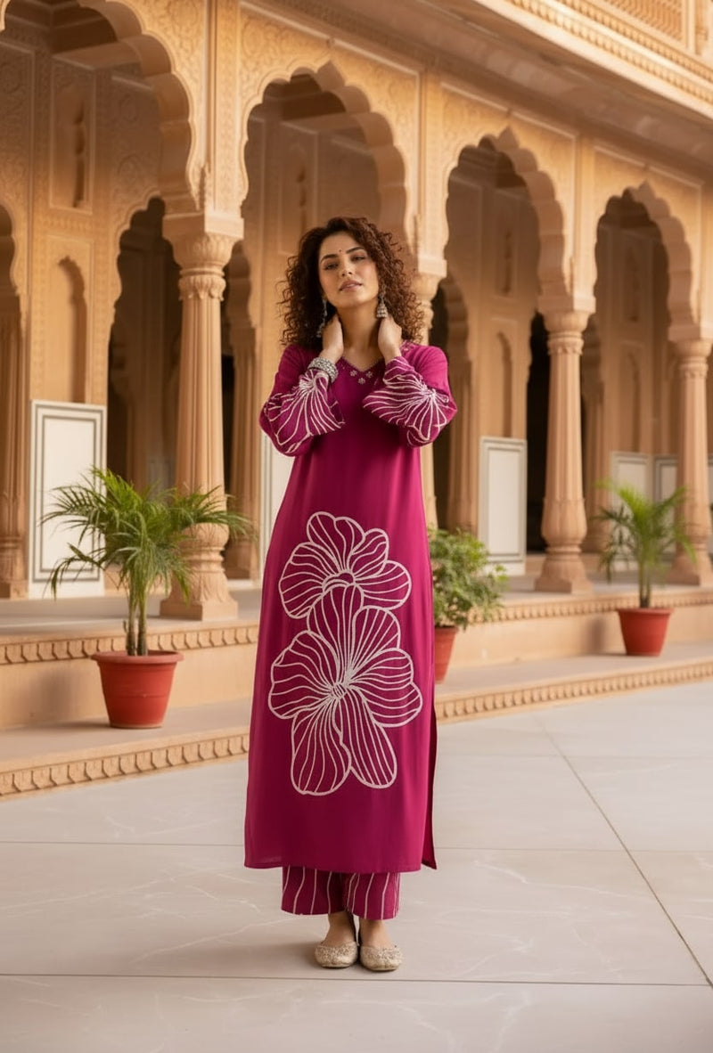Women’s Pink Kurta Set