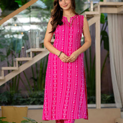 Blush Pink Viscose Rayon Kurta Set with Soft Elegant Appeal