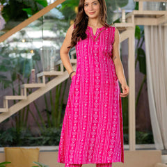 Blush Pink Viscose Rayon Kurta Set with Soft Elegant Appeal