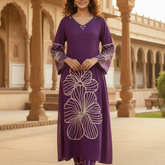 Women’s Purple Kurta Set