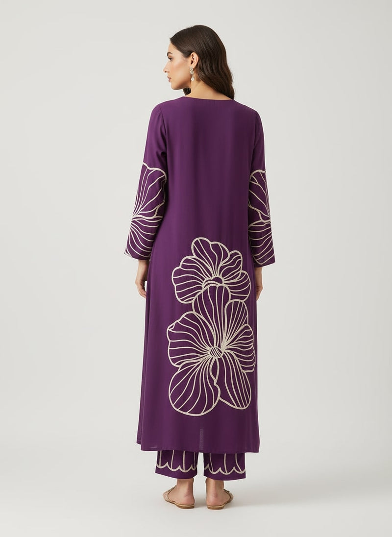 Women’s Purple Kurta Set