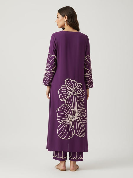 Women’s Purple Kurta Set