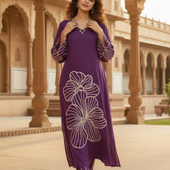 Women’s Purple Kurta Set