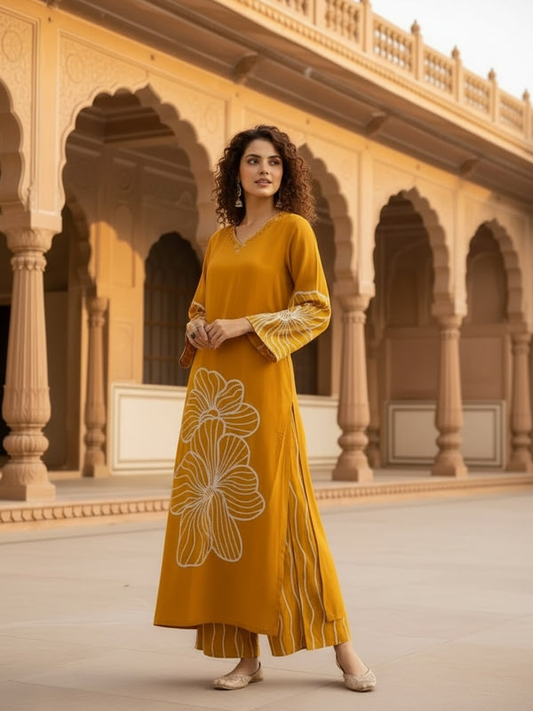 Women’s Yellow Kurta Set