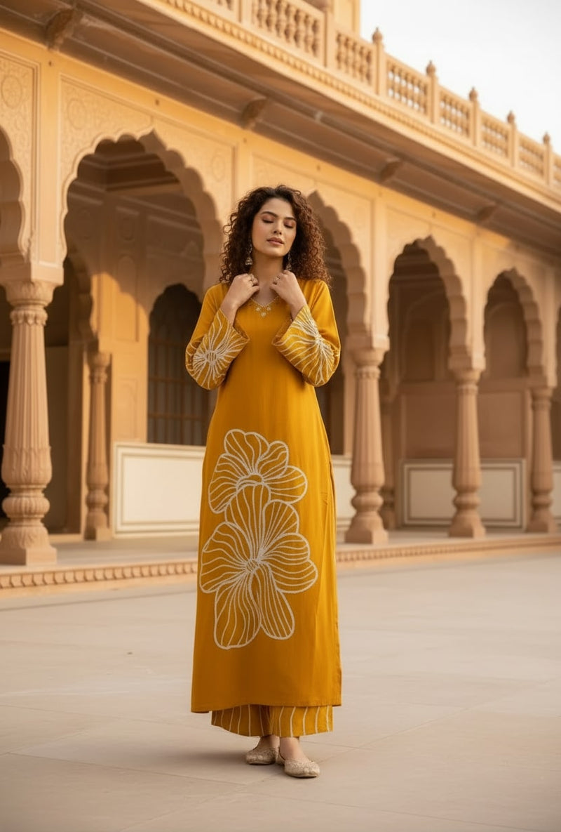Women’s Yellow Kurta Set