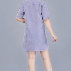 MANOJAVA Women Blue Rayon A-Line Dress