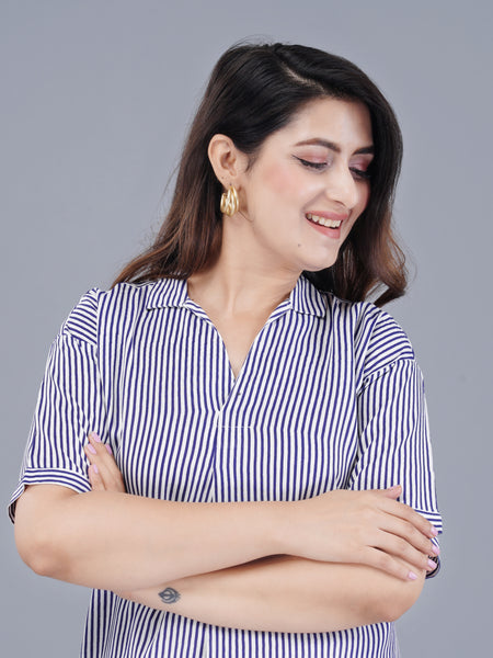 MANOJAVA Women Blue Rayon A-Line Dress