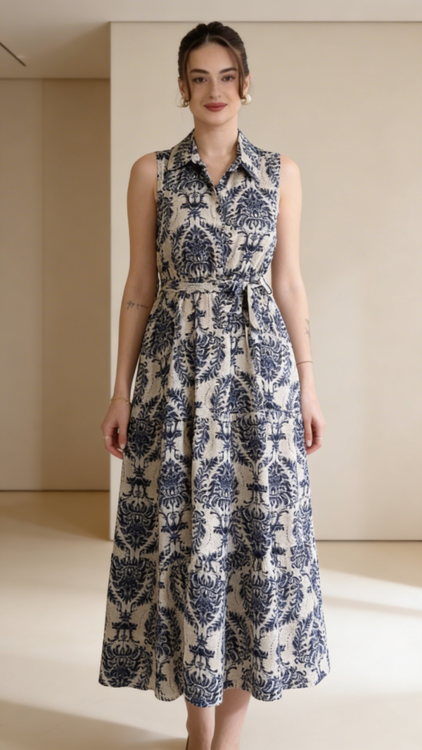 Female Printed Rayon Fit & Flare Dress