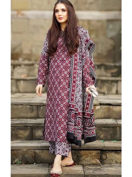 Women Maroon Viscose Rayon Kurta Set for Daily & Festive Wear